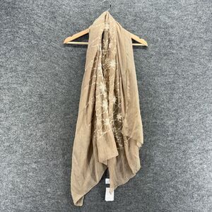 New Shore Drive Scarf Women One Size Beige Floral Embroidered Rectangle Scarf